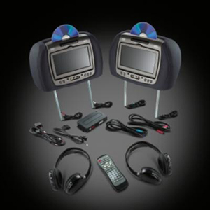 2011 Cadillac Escalade RSE - Head Restraint DVD System - Ebony 22840275